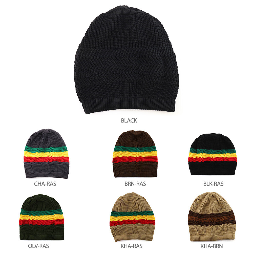 Long Slouchy Striped Jamaica Rasta Winter Cotton Dreadlock  display picture 2