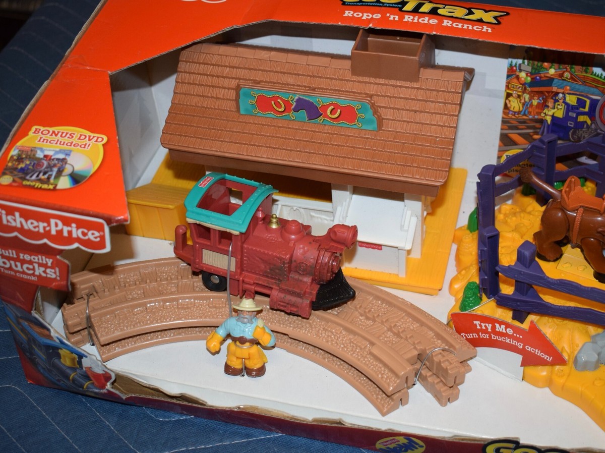 Fisher-Price GEO TRAX Rope n Ride Ranch The Oldest Team Meet Old