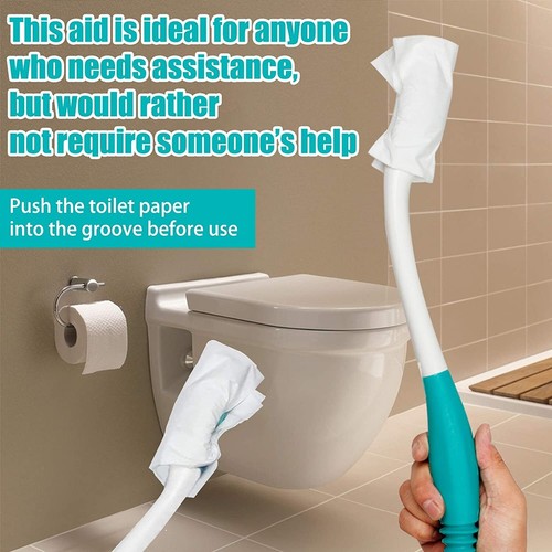 Long Reach Comfort Toilet Wiping Aids Tools - Self Assist Bathroom Bottom Buddy - Picture 6 of 12