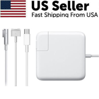 13 Inch Macbook Air Pro USB C Laptop AC Adapter T-Tip Charger Power Supply L-Tip