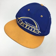 St Louis Rams Football Logo 7 Ball Cap Hat Broken Snapback 