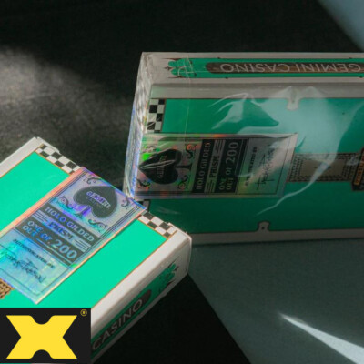Gemini Turquoise PRISM HOLO GILDED新品1個 Gemini Casino Turquoise PRISM HOLO GILDED 1 of 200 Playing