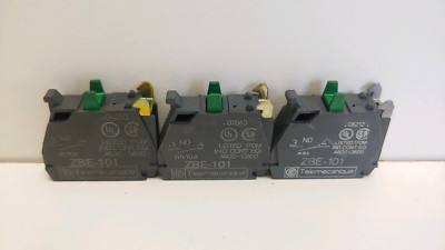 LOT OF 3 NEW OLD STOCK! TELEMECANIQUE 10A 600V CONTACT BLOCKS ZBE101
