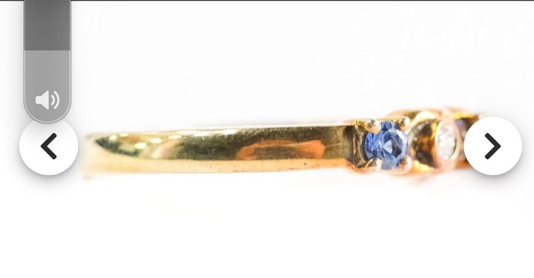 gold over silver ring Size 7 - image 4