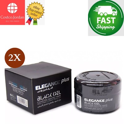 2 X Elegance Plus Black Hair Gel Cover White Hair Original 100ml  SCHNELLER V...