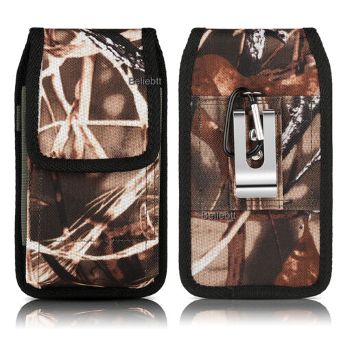 Handy Tasche Case Hülle Vertikal Holster Nylon Etui mit Gürtelclip&Schlaufe - Bild 4 von 12