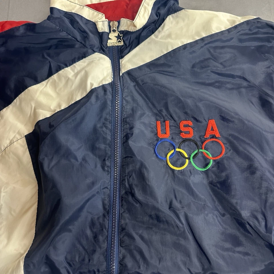 Chaqueta cortavientos mediana vintage Starter USA Olympic Foto 4 de 4