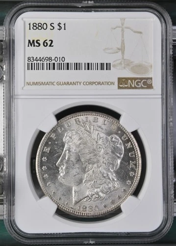 1880-S Morgan Dollar NGC Certified MS62
