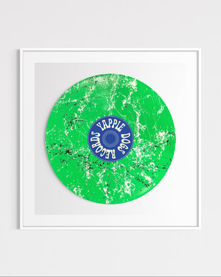 Colour Pop Vinyl Schallplatte Wandbild Vinyl Schallplatte Dekor gerahmt Musik Kunst - 40x40cm