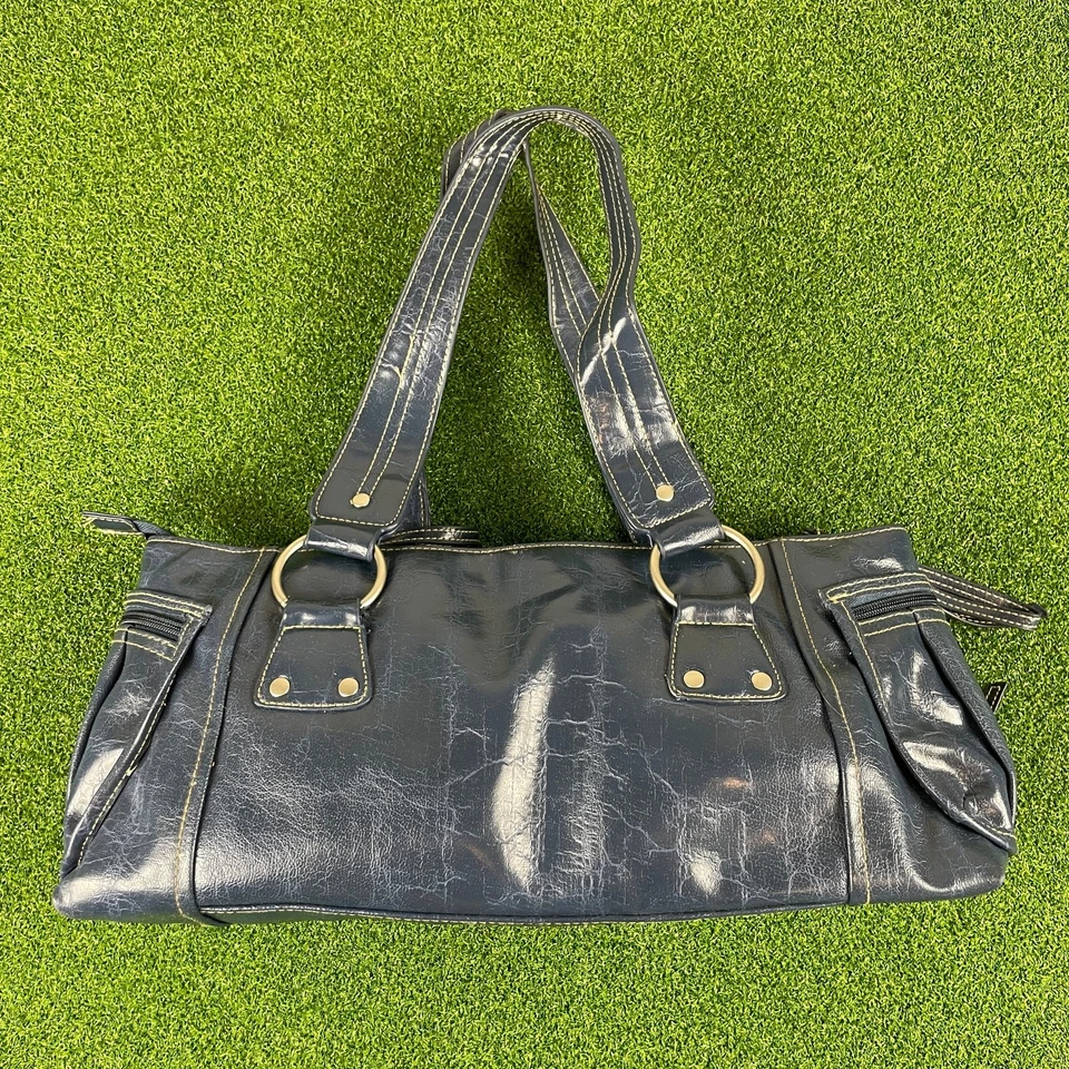 Bolso de hombro Kenneth Cole Reaction de cuero sintético azul oscuro Foto 3 de 4