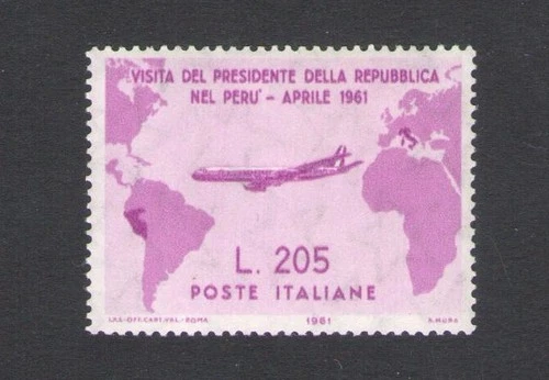 1961 Italy, Republic, 205 Lire Rosa, Unissued, Gronchi Rosa, MNH**