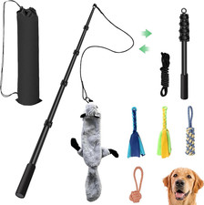 Flirt Pole for Dogs, Interactive Toys Tug-of-war for Dogs, Five-Section Retracta