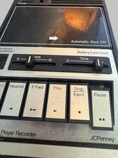 JCPenney Portable Cassette Recorder Player Tested Working Vintage Tape Recorder