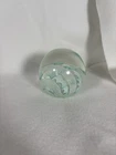 Murano Latticino Glass Paperweight  italy ribbions & twists vintage sphere