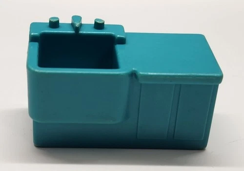 Vintage Fisher Price little people turquoise blue scrub sink for Hospital