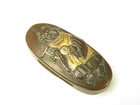 demon oni Japan antique shakudo Kashira Edo Meiji Sword Fittings Vintage sword