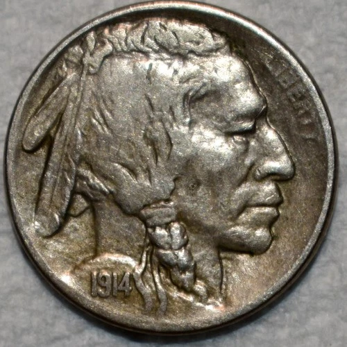 Extra Fine 1914-S Buffalo Nickel, Well-Struck, Tougher Date specimen.