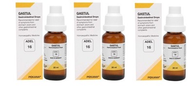 ADEL 16 Gastrointestinal Drops Pack of 3 Natural Homeopathic Remedy Digestion
