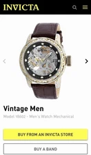 Invicta Excalibur 52mm Watch with Quartz Movement and Leather Strap