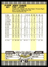 1989 Fleer Jody Davis Chicago Cubs #421