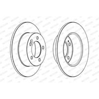 Ferodo 2X Bremsscheibe Hinten Ø305Mm Voll FüR Renault Master Iii Kasten Fv 2.3
