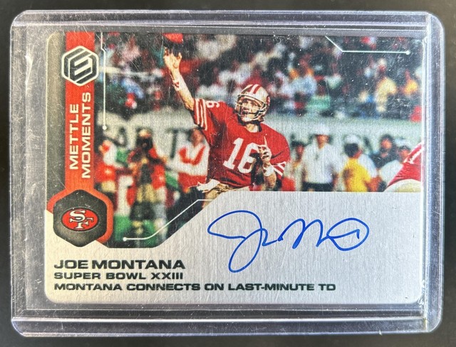 2019 Panini Elements Joe Montana Mettle Moments Signatures Auto #/5 49ers