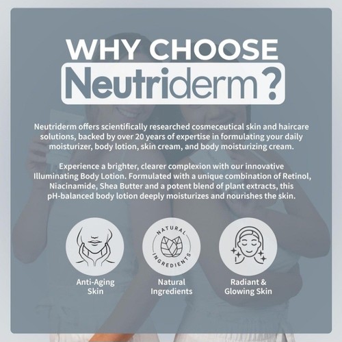 NEUTRIDERM Illuminating Body Lotion for Dry Skin, Aging Skin & Dark Spots 4.2 oz - Picture 6 of 10