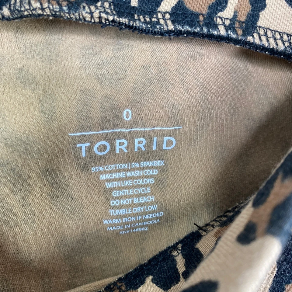 Pantalones Cortos de Motociclista Torrid Marrón Tostado Guepardo Estampado Animal Para Mujer Talla 0 Grande Foto 3 de 4