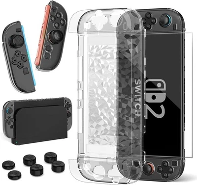 HEYSTOP Switch 2 Case for Nintendo Switch 2, Protective Case with Screen Protector 2025