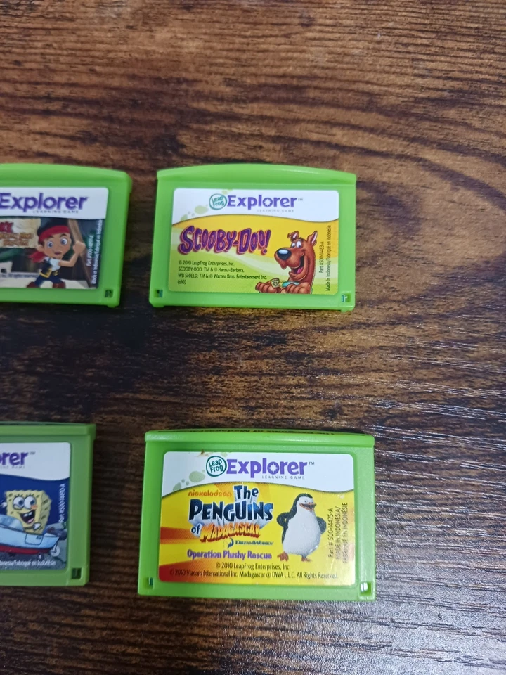 X6 LeapFrog Explorer Game Cartridges ●Disney ●SPONGEBOB ●Scooby-Doo ● Madagascar - Image 4 of 4