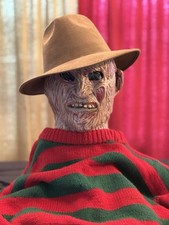 FREDDY KRUEGER DON POST MASK 1984-87 VTG NIGHTMARE ON ELM STREET W/ Sweater Hat