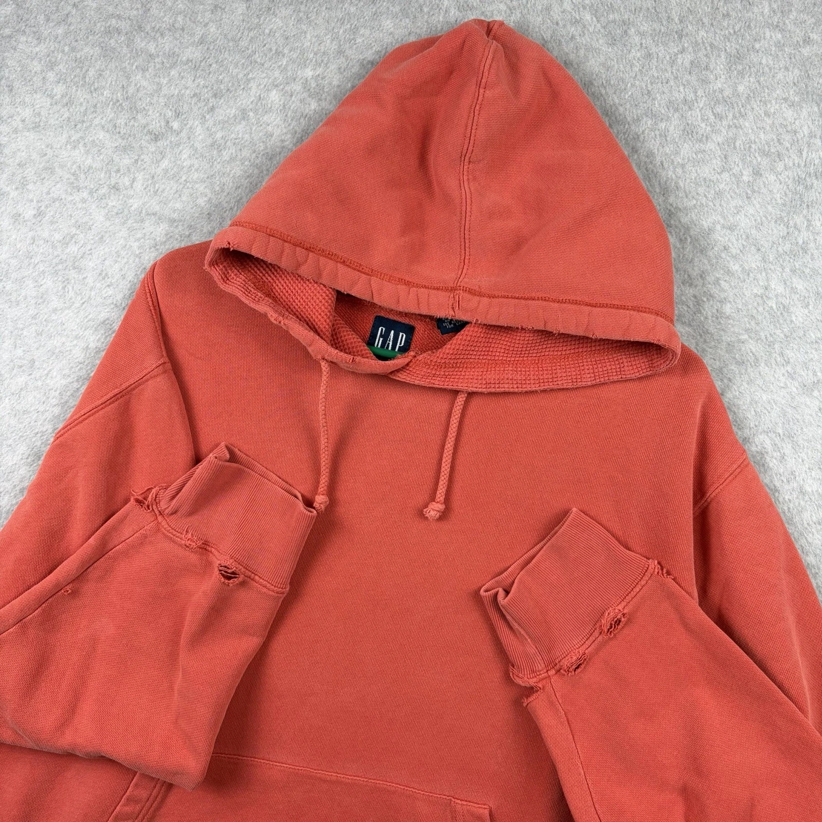 Vintage Gap Hoodie Mens Large Orange Faded Distressed Thermal Lined Hood 90s
Opens in a new window o