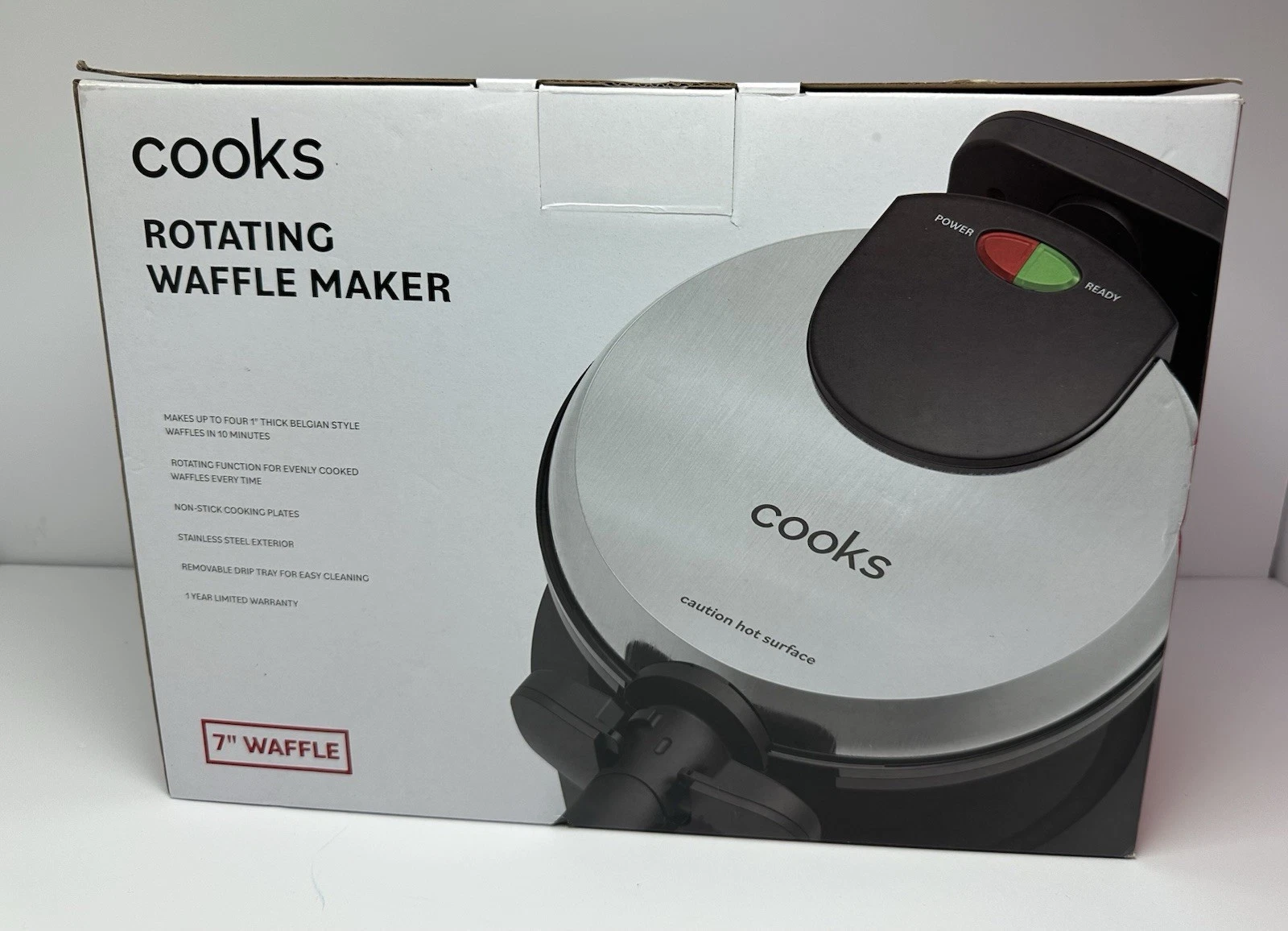 Cooks Rotating 7” Waffle Maker New In Box