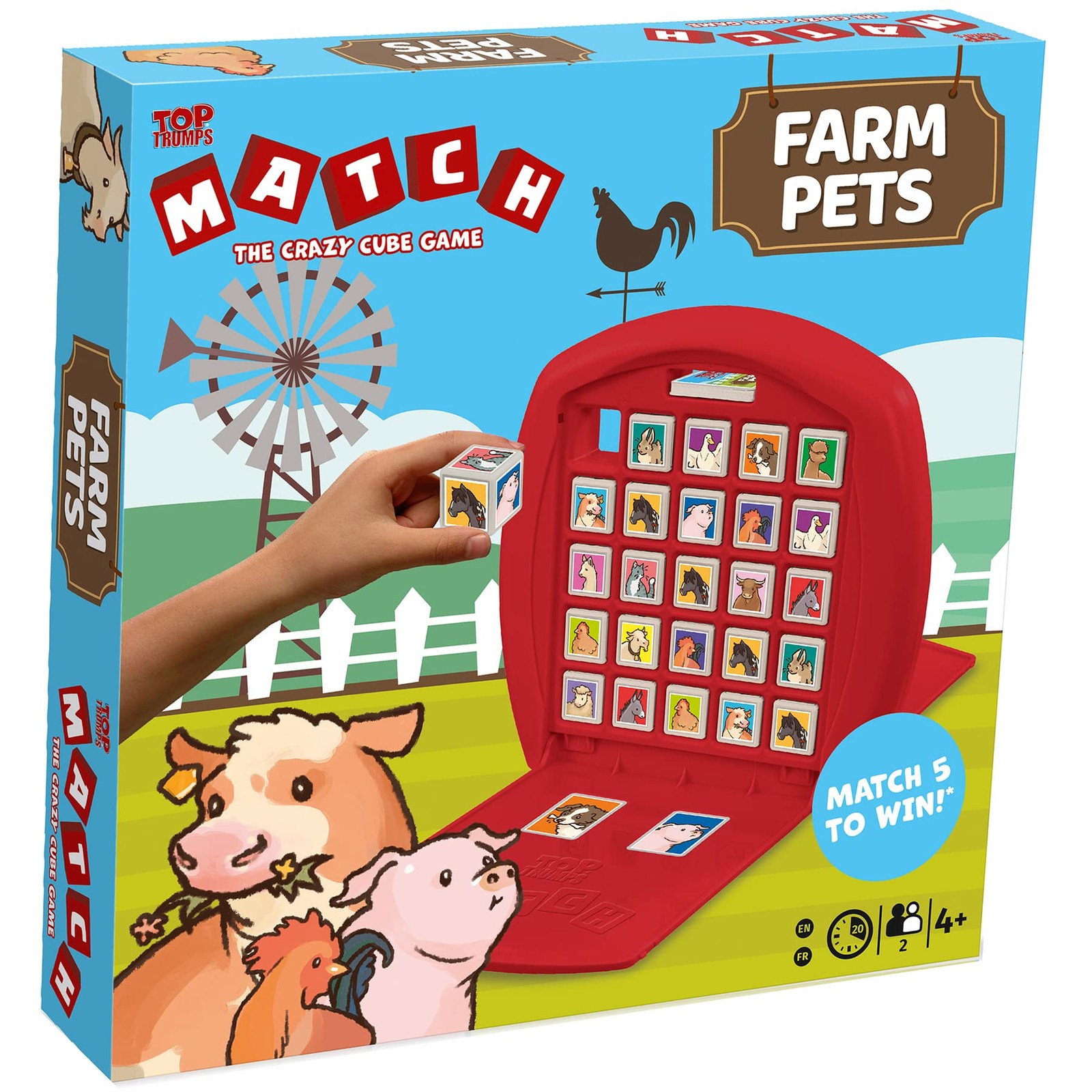 Top Trumps Match Farm Pets The Crazy Cube Game Play with 15 of your favourite f 4390₽