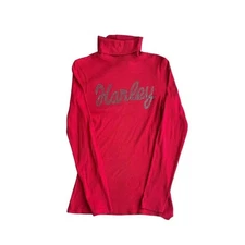 Harley Davidson Turtleneck Shirt Womens Small Rhinestone Long Sleeve Top Motorcy