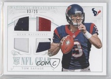 2014 National Treasures Rookie NFL Gear Materials Quad Prime 3/25 Tom Savage i6j