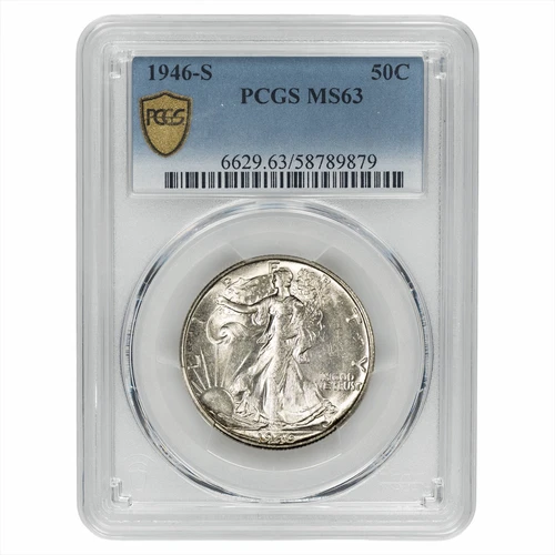1946S Walking Liberty Half Dollar 50C PCGS MS 63