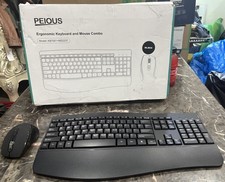 PEIOUS Ergonomic Wireless Keyboard and Mouse Set Model: KB7001 MS2237