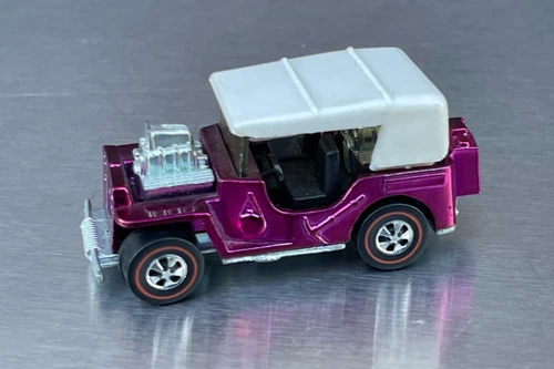 Vintage 1970 Mattel Hot Wheels RedLine Car Jeep Truck Grass Hopper Purple Mint