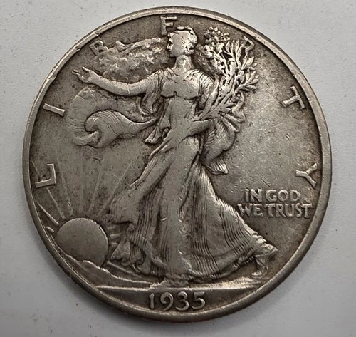 1935-D  50C *SILVER*  Walking Liberty Half Dollar   GREAT WAY TO BUY SILVER
