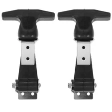 2Pcs Stainless Steel Rubber Buckles Flexible T-Handle Draw Latches UK