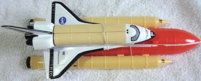U.S. Space-Shuttle c/w External Fuel Tank & Booster Rockets - Shuttle Die-Cast