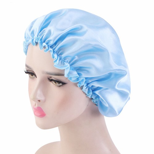 Satin Night Sleep Cap Hair Care Bonnet Head Cover Band Elastic Hat Adjust - Picture 42 of 44