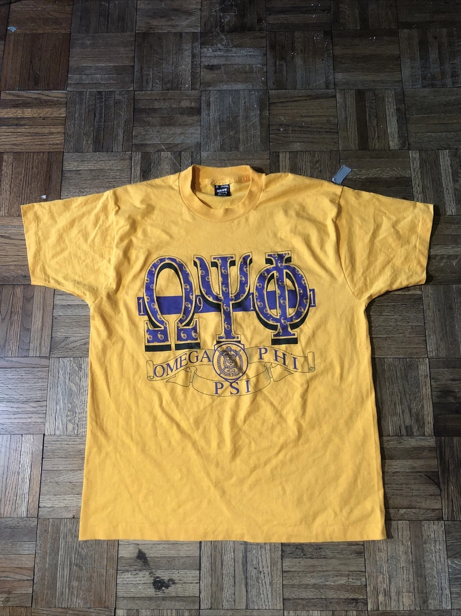 OG Que Omega Psi Phi Yellow Fraternity Members Single Stitch