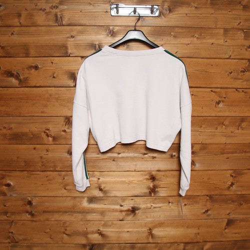 Felpa Crop Top Adidas Cropped Tg.44 Usato (Cod.EBAY1324) Beige Donna - 第 2/4 張圖片