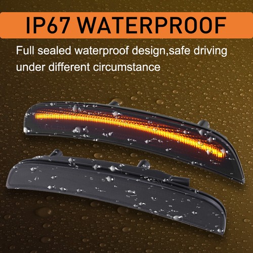 4PCS Amber Red LED Side Marker Lights Front Rear FOR DODGE CHARGER 2015-2020 - Bild 5 von 9