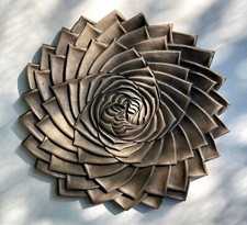 Aloe Polifilla, Pianta a Spirale, Appesa a Parete, Rilievo, Scultura, Bronzo Fuso Freddo