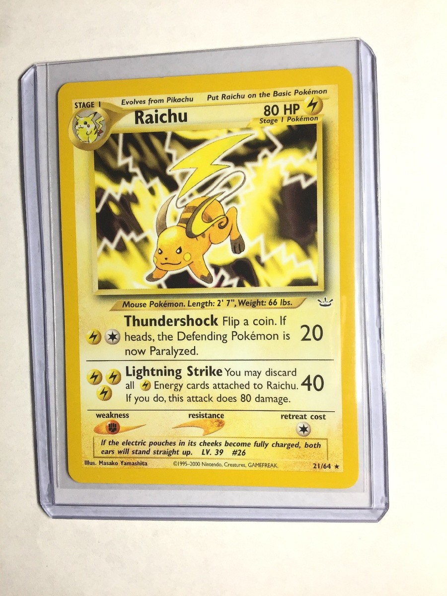 RAICHU - Neo Revelation - 21/64 - Rare - Pokemon Card - Unlimited