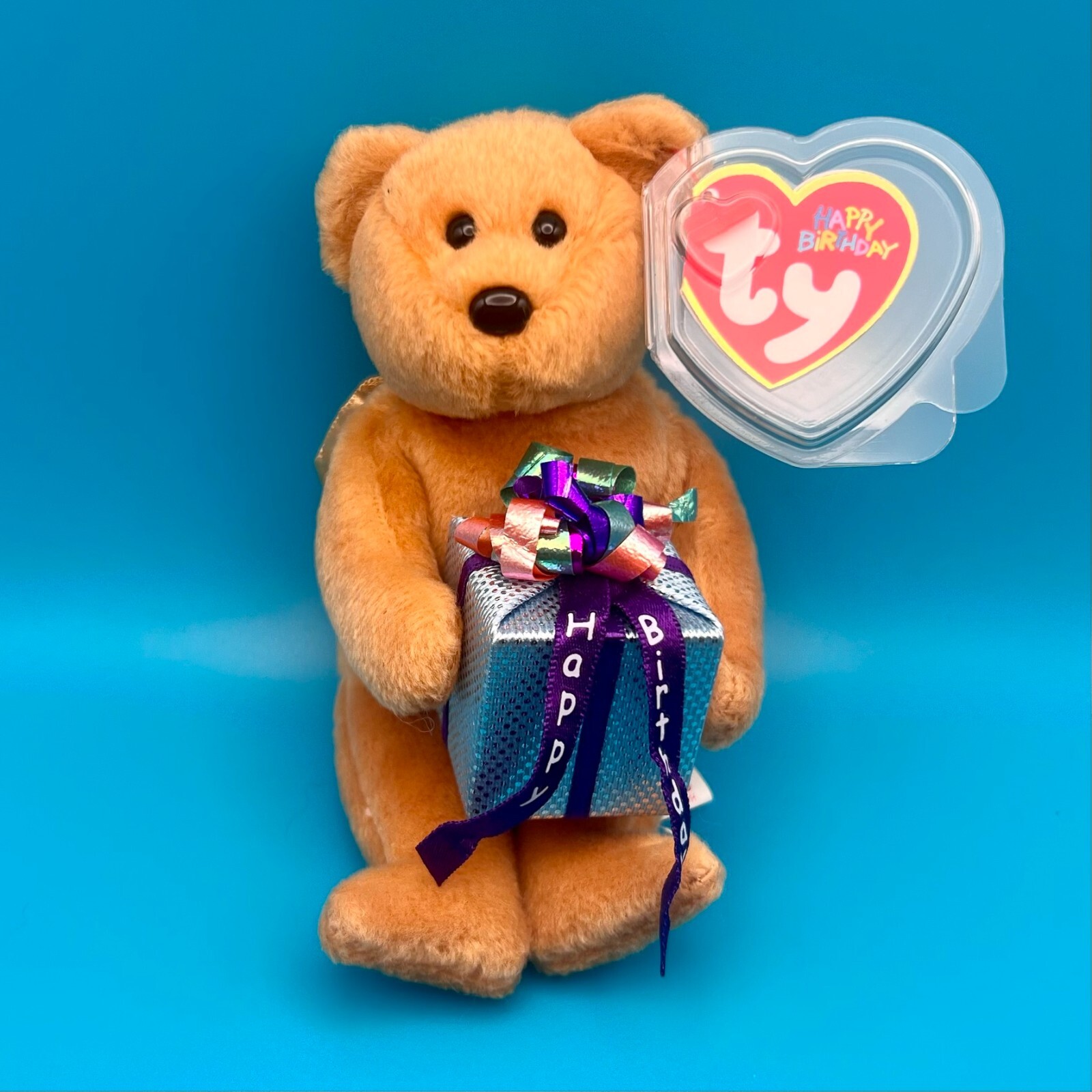 TY Beanie Baby Mini HAPPY BIRTHDAY The Bear Brown W Present 5 ty-beanie-baby-mini-happy-birthday-the-bear-brown-w-present-5