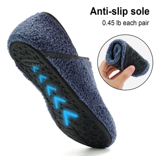 Slipper for Women Men Slipper Socks Fuzzy House Shoes Rubber Sole Slip On Sof... - Picture 3 of 6